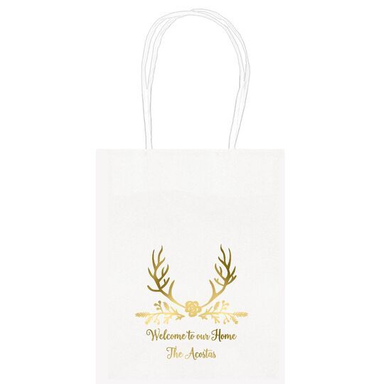 Pine Berry Antlers Mini Twisted Handled Bags